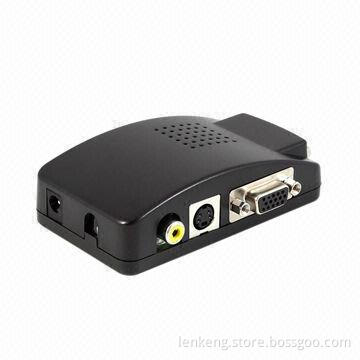 TV to PC, RCA Composite to VGA Converter, Supports 4:3, 16:9 and 16:10 Wide Screen
